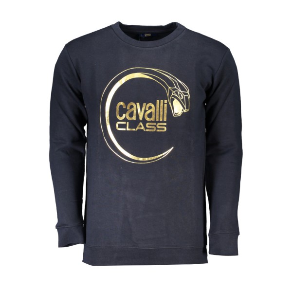 CAVALLI CLASS Ανδρική Μακρυμάνικη Μπλούζα Φούτερ Κανονική Εφαρμογή RXT65ACF062_BL04926 Navy