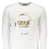 CAVALLI CLASS Ανδρική Μακρυμάνικη Μπλούζα Φούτερ Κανονική Εφαρμογή RXT65ACF062_BI00053 Λευκό 2