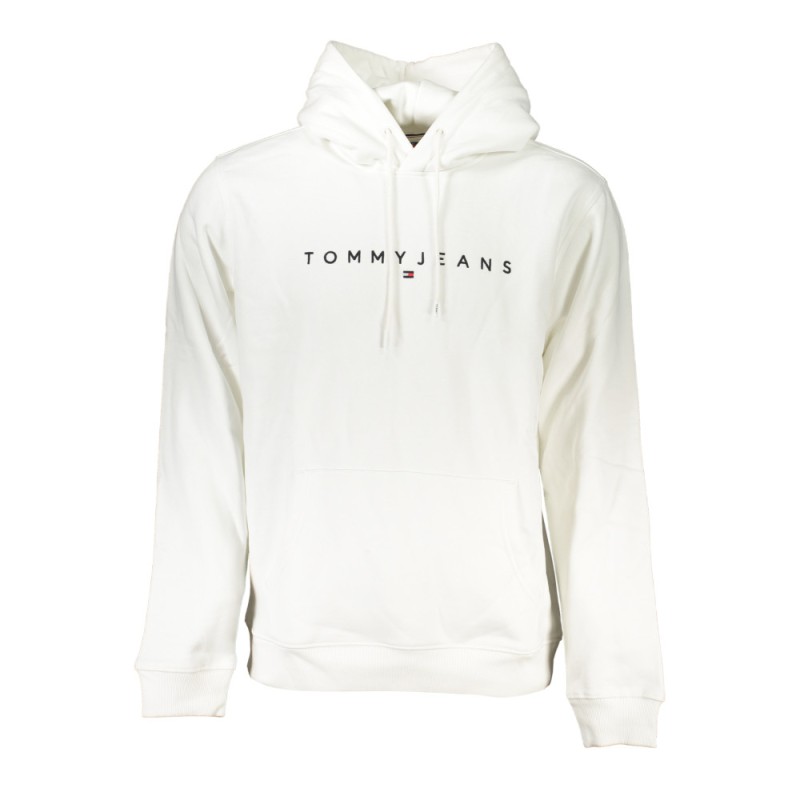 TOMMY HILFIGER Ανδρική Μακρυμάνικη Μπλούζα Φούτερ με κουκούλα Κανονική Εφαρμογή DM0DM17985_BIYBR Λευκό Ανδρικά