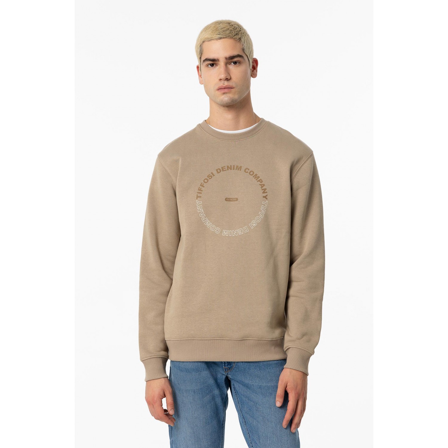 Life Style Butiken Ανδρικό Φούτερ με Στρόγγυλη Λαιμόκοψη LS10057091_180 Ταμπά