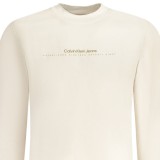 CALVIN KLEIN Ανδρική Μακρυμάνικη Μπλούζα Φούτερ Με Στρογγυλή Λαιμόκοψη J30J327119_BEPDH Εκρού 3