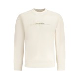 CALVIN KLEIN Ανδρική Μακρυμάνικη Μπλούζα Φούτερ Με Στρογγυλή Λαιμόκοψη J30J327119_BEPDH Εκρού 1