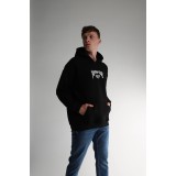 Life Style Butiken Ανδρική Μακρυμάνικη Φούτερ με κουκούλα Oversized LS190504 Black 3