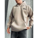 Life Style Butiken Ανδρική Μακρυμάνικη Φούτερ με κουκούλα Oversized LS190071 Μπέζ 1
