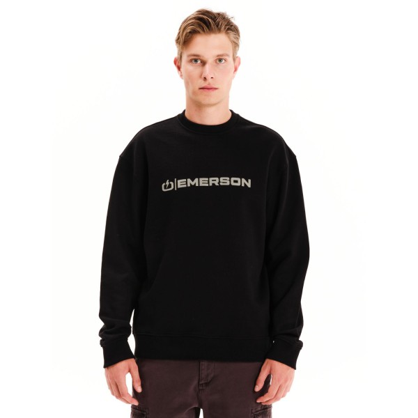 EMERSON Ανδρικό Φούτερ με Λαιμόκοψη Classic Crew Neck 252.EM20.03 Black