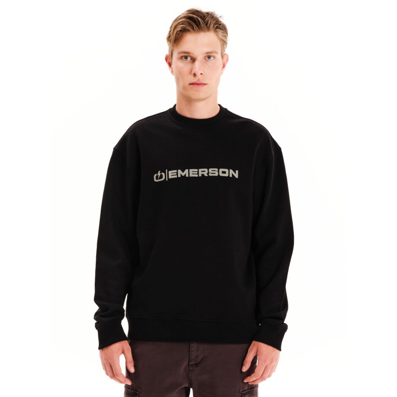 EMERSON Ανδρικό Φούτερ με Λαιμόκοψη Classic Crew Neck 252.EM20.03 Black Ανδρικά