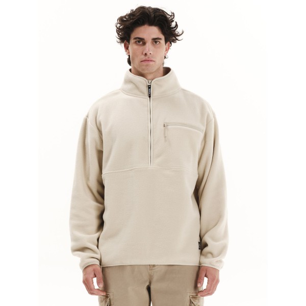 EMERSON ΑΝΔΡΙΚΟ FLEECE ΜΕ ΑΝΟΙΓΜΑ ΦΕΡΜΟΥΑΡ ΜΕΧΡΙ ΤΟ ΣΤΗΘΟΣ 252.EM28.06 CLAY GREY