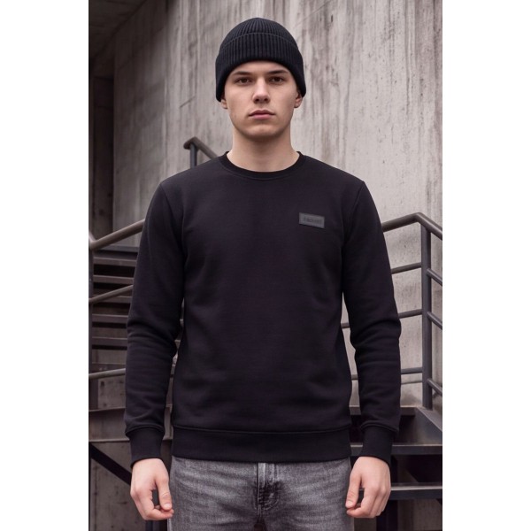 Life Style Butiken Ανδρική μακρυμάνικη φούτερ LS12481050 BLACK
