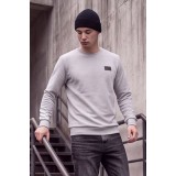 Life Style Butiken Ανδρική μακρυμάνικη φούτερ LS12481050 LIGHT GREY 1