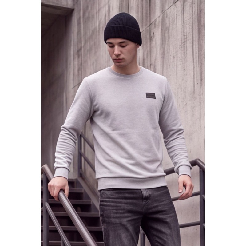 Life Style Butiken Ανδρική μακρυμάνικη φούτερ LS12481050 LIGHT GREY Ανδρικά