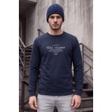 Life Style Butiken Ανδρική μακρυμάνικη φούτερ LS12681051 NAVY 2