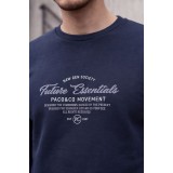 Life Style Butiken Ανδρική μακρυμάνικη φούτερ LS12681051 NAVY 3
