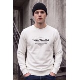 Life Style Butiken Ανδρική μακρυμάνικη φούτερ LS12681051 OFF WHITE 2