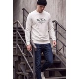 Life Style Butiken Ανδρική μακρυμάνικη φούτερ LS12681051 OFF WHITE 4