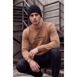 Life Style Butiken Ανδρική μακρυμάνικη φούτερ LS12681051 BEIGE 2