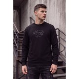 Life Style Butiken Ανδρική Μπλούζα Φούτερ χωρίς Κουκούλα LS12681052 Black 2
