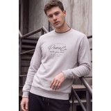 Life Style Butiken Ανδρική Μπλούζα Φούτερ χωρίς Κουκούλα LS12681052 Light Grey 1