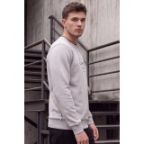 Life Style Butiken Ανδρική Μπλούζα Φούτερ χωρίς Κουκούλα LS12681052 Light Grey 4