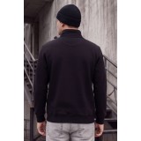 Life Style Butiken Ανδρικό Βαμβακερό Φούτερ Half-Zip με Όρθιο Γιακά και Τσέπες LS12681059 BLACK 4
