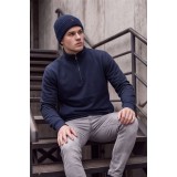 Life Style Butiken Ανδρικό Βαμβακερό Φούτερ Half-Zip με Όρθιο Γιακά και Τσέπες LS12681059 NAVY 1