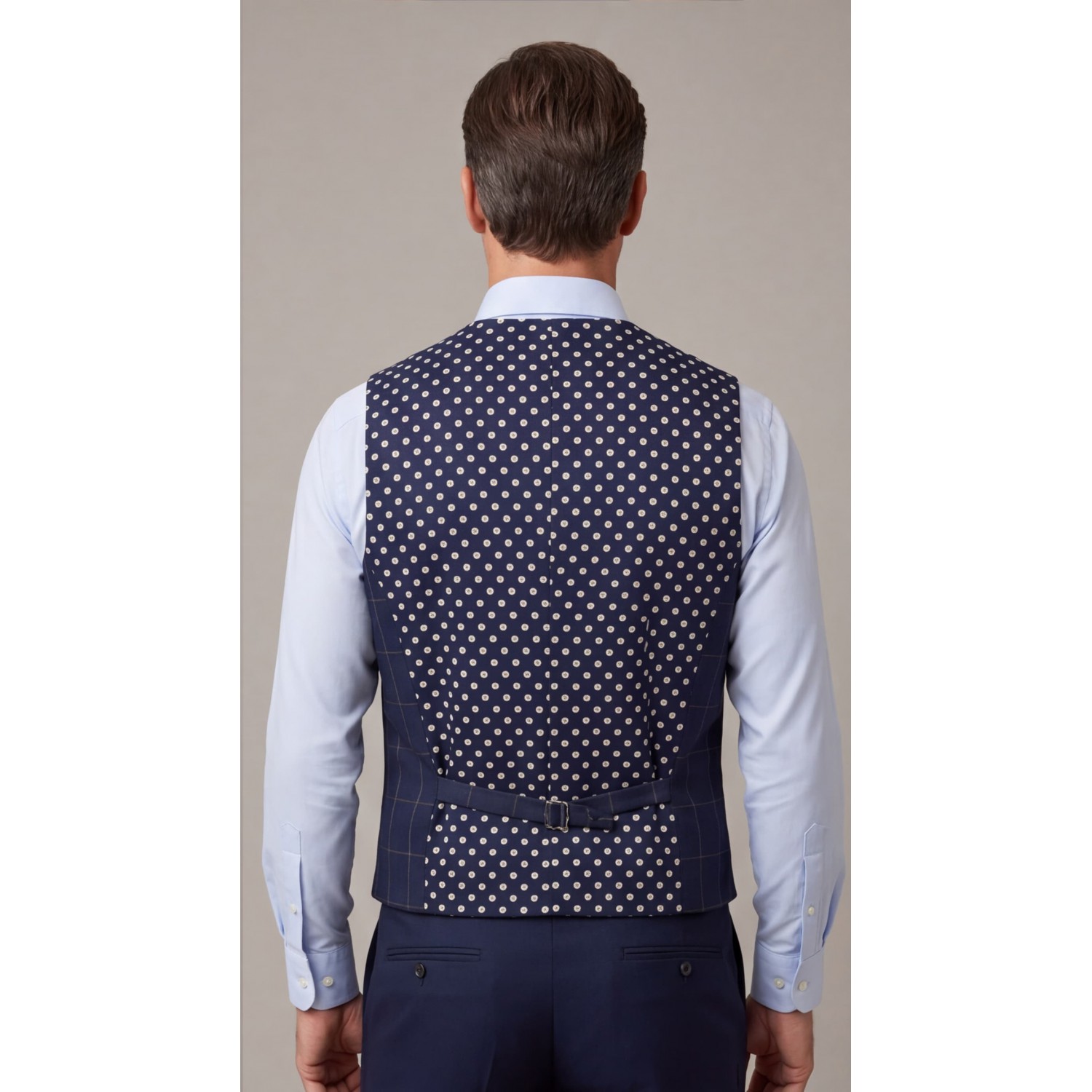 Life Style Butiken Ανδρικό Γιλέκο Καρό LS143567 NAVY Με Καφέ Διχρωμίες Ανδρικά