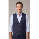 Life Style Butiken Ανδρικό Γιλέκο Καρό LS143567 NAVY Με Καφέ Διχρωμίες 1
