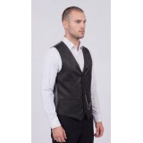 Life Style Butiken Ανδρικό Γιλέκο Καρό Με Αλυσίδα LS1976 BLACK 3