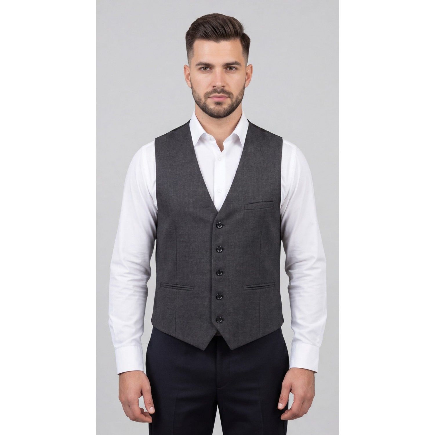 Life Style Butiken Ανδρικό Γιλέκο LS19909 Γκρι Ανθρακί