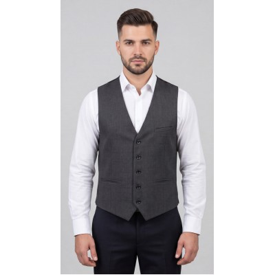Life Style Butiken Ανδρικό Γιλέκο LS19909 Γκρι Ανθρακί