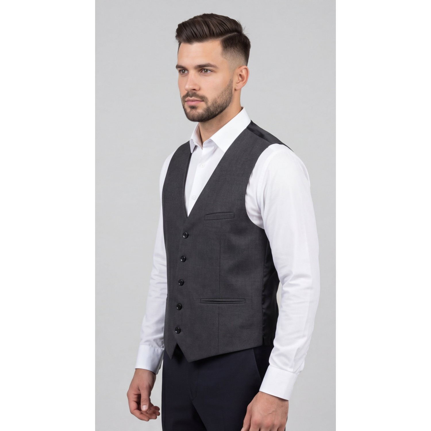 Life Style Butiken Ανδρικό Γιλέκο LS19909 Γκρι Ανθρακί