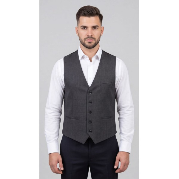 Life Style Butiken Ανδρικό Γιλέκο LS19909 Γκρι Ανθρακί