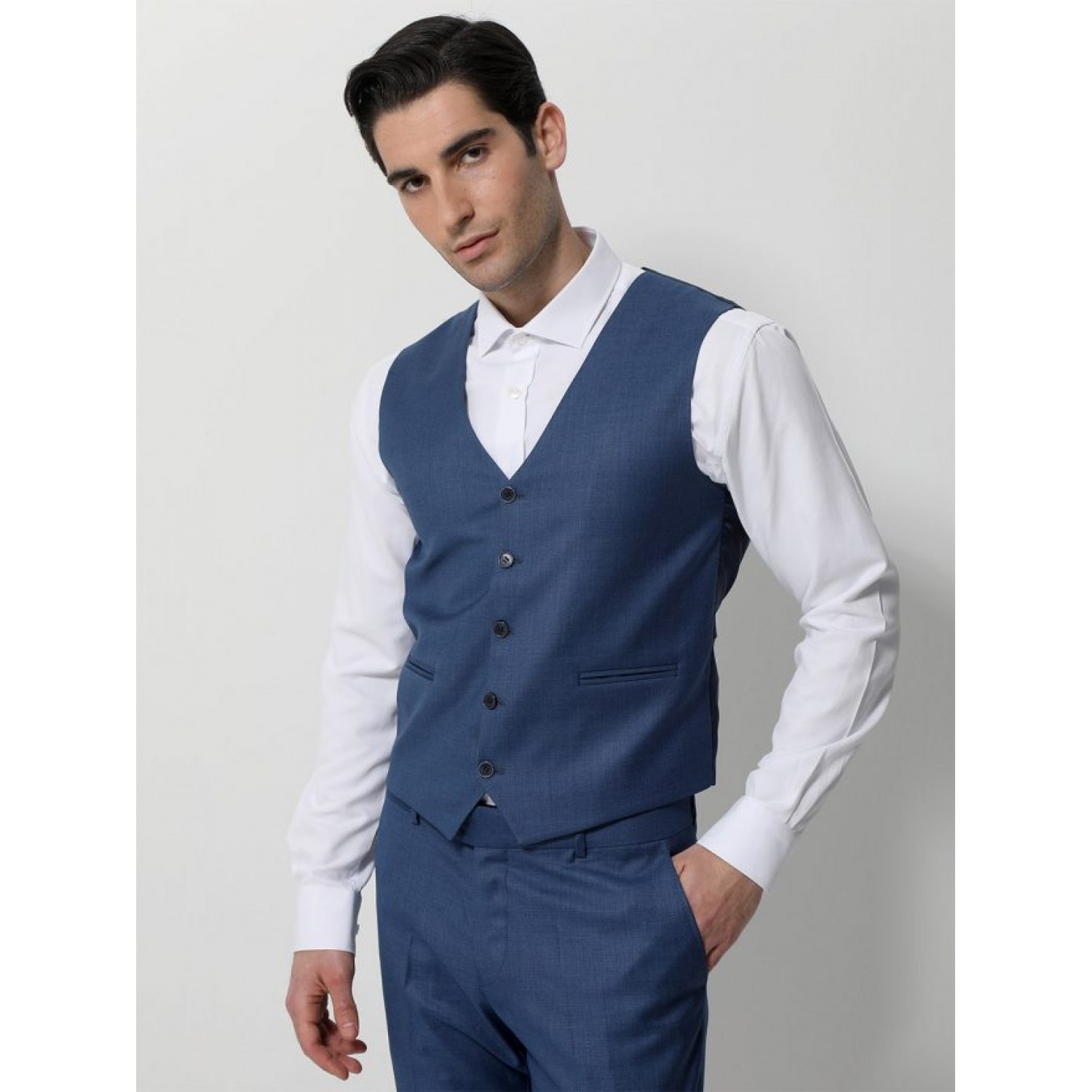 TRESOR Κοστούμι Με Γιλέκο ROMA 1698 Μπλε