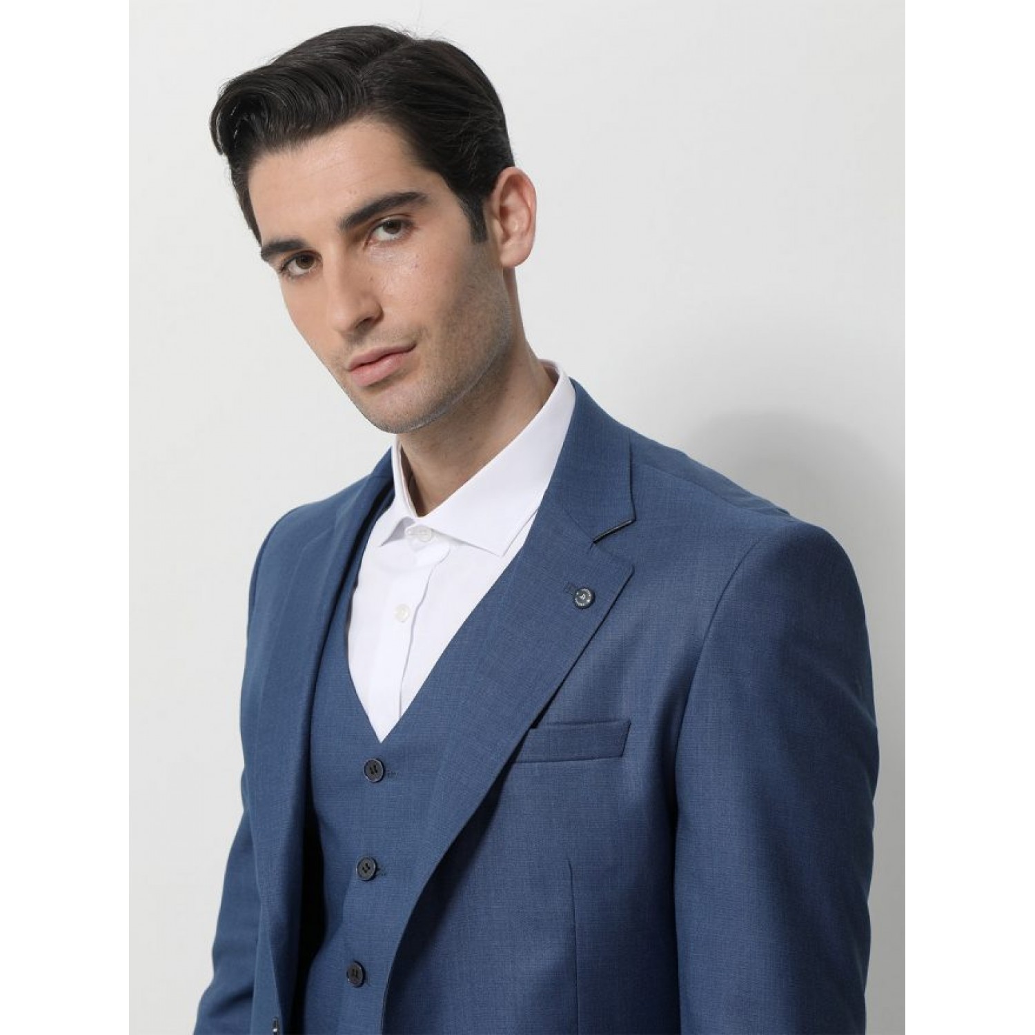 TRESOR Κοστούμι Με Γιλέκο ROMA 1698 Μπλε