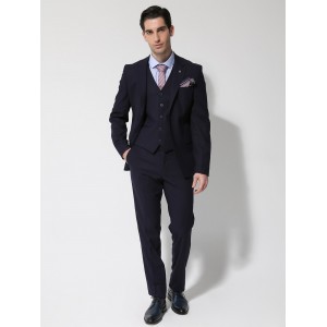 TRESOR Κοστούμι Με Γιλέκο ITALO 1699 Navy
