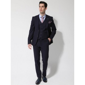 TRESOR Κοστούμι Με Γιλέκο ITALO 1699 Navy