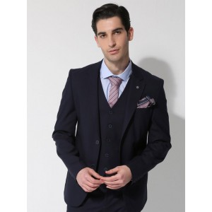 TRESOR Κοστούμι Με Γιλέκο ITALO 1699 Navy