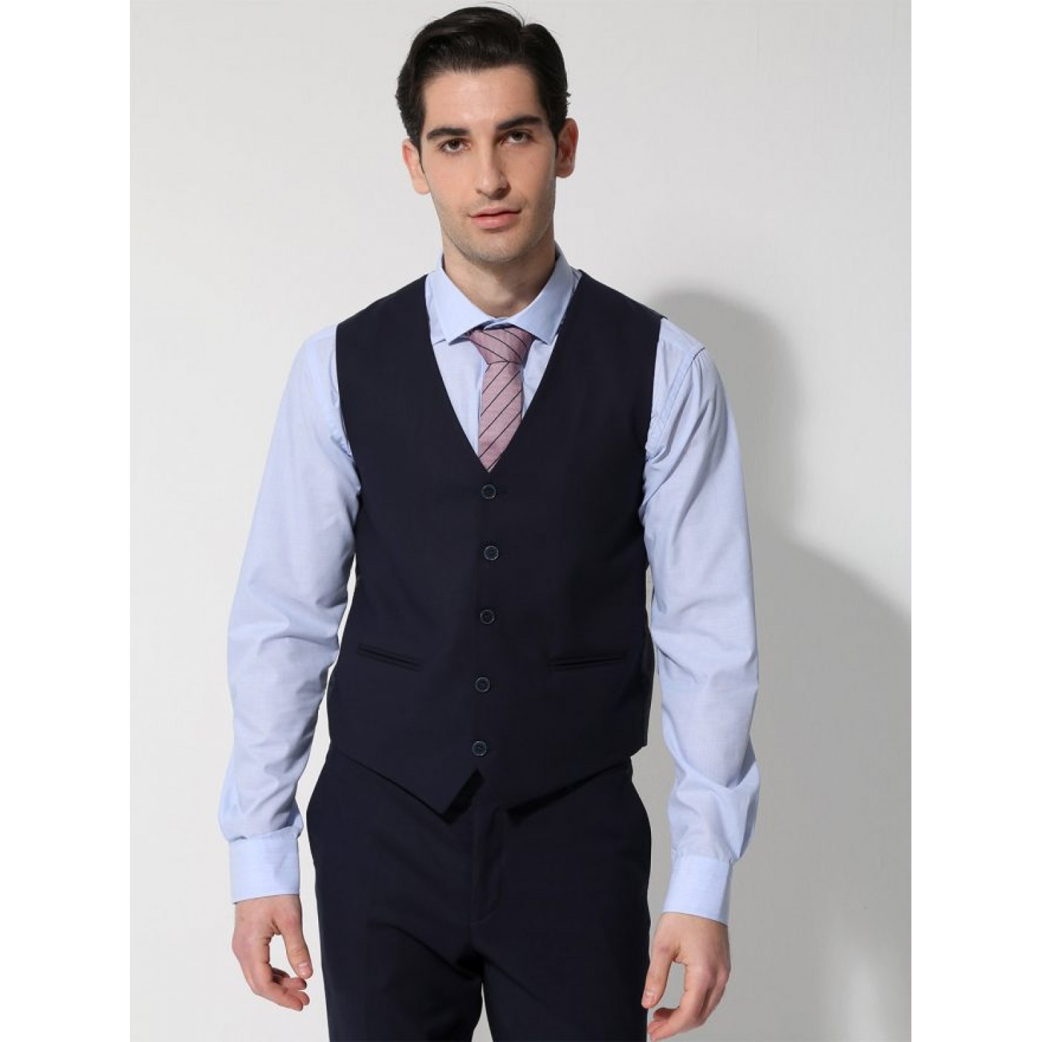 TRESOR Κοστούμι Με Γιλέκο ITALO 1699 Navy