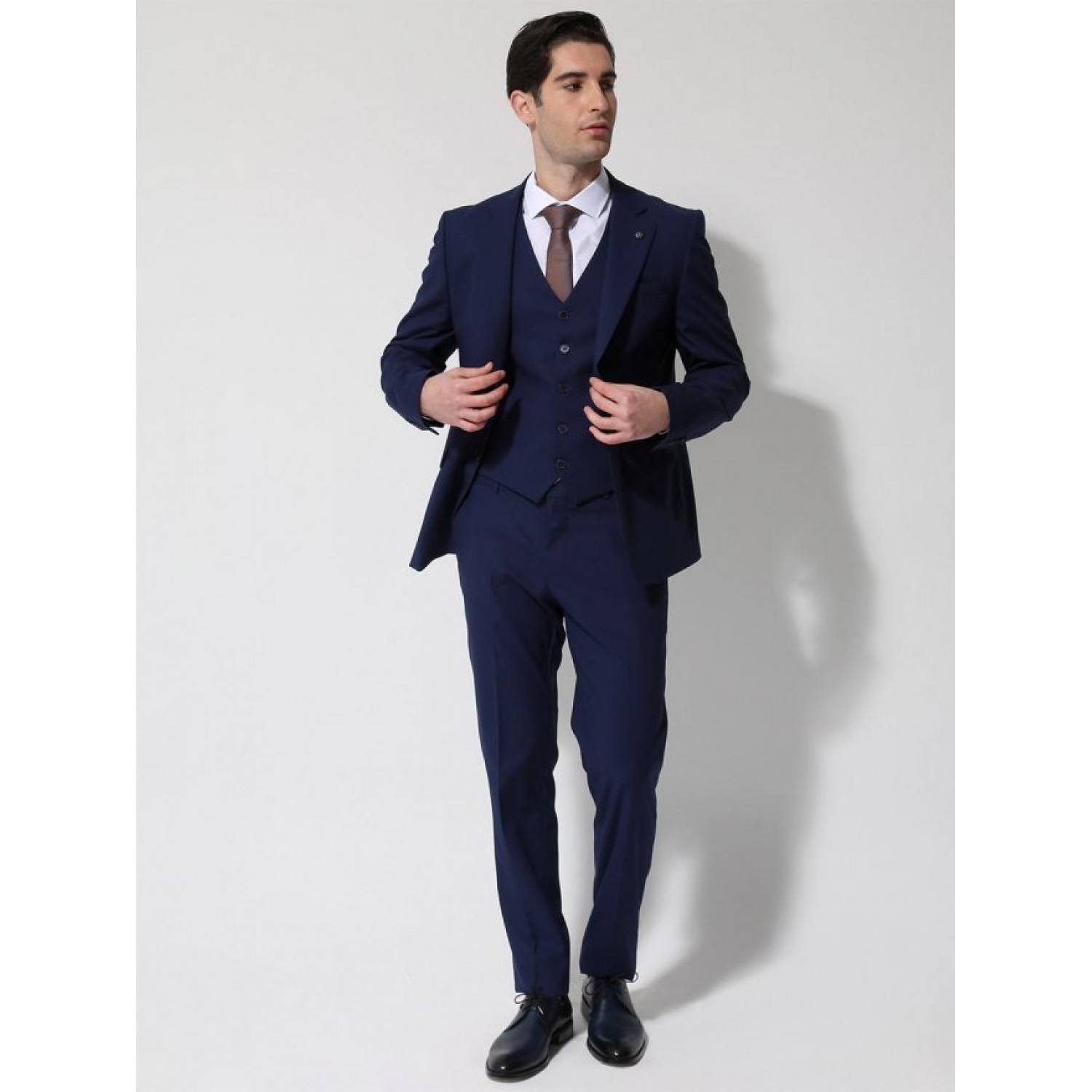 TRESOR Κοστούμι Με Γιλέκο ITALO 1699 Μπλε