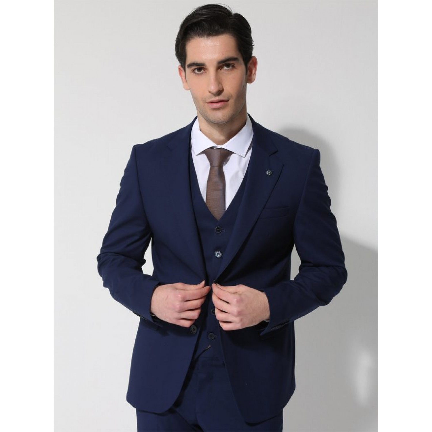 TRESOR Κοστούμι Με Γιλέκο ITALO 1699 Μπλε