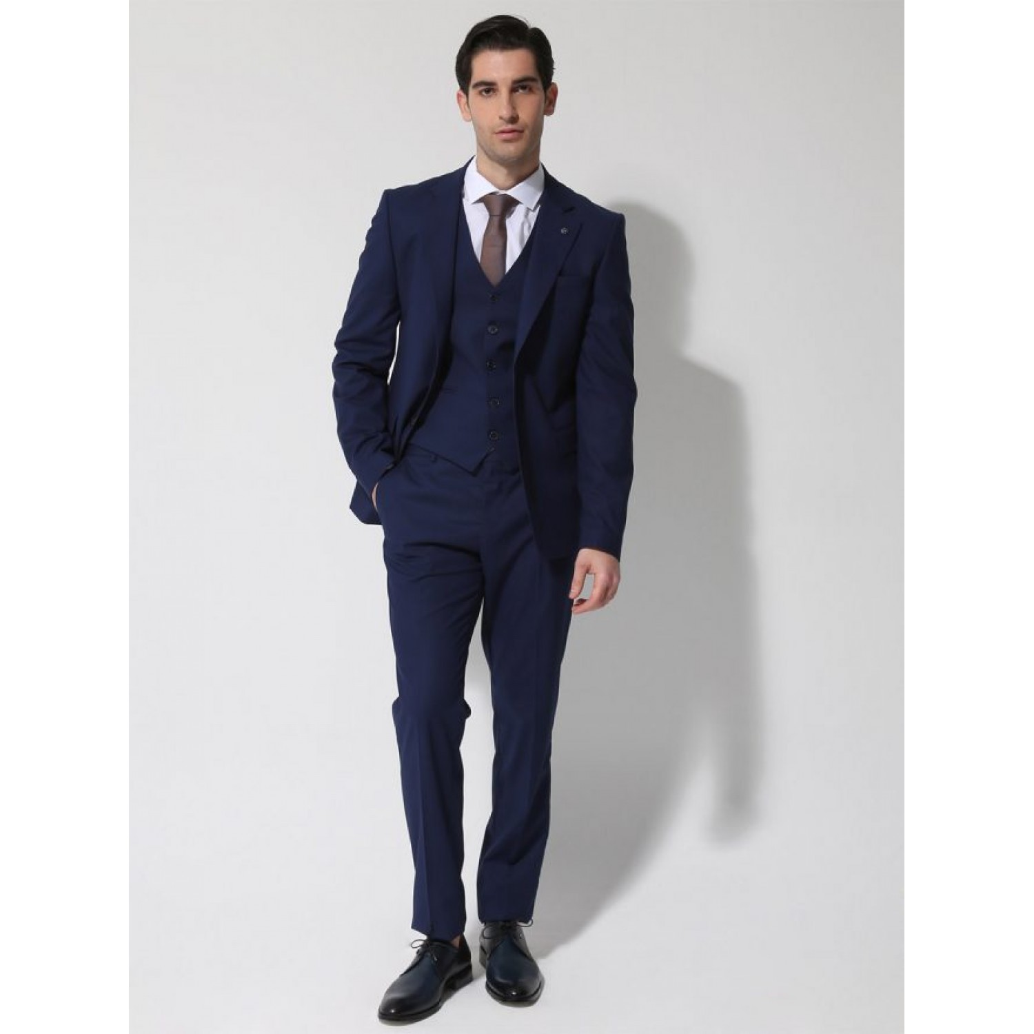 TRESOR Κοστούμι Με Γιλέκο ITALO 1699 Μπλε