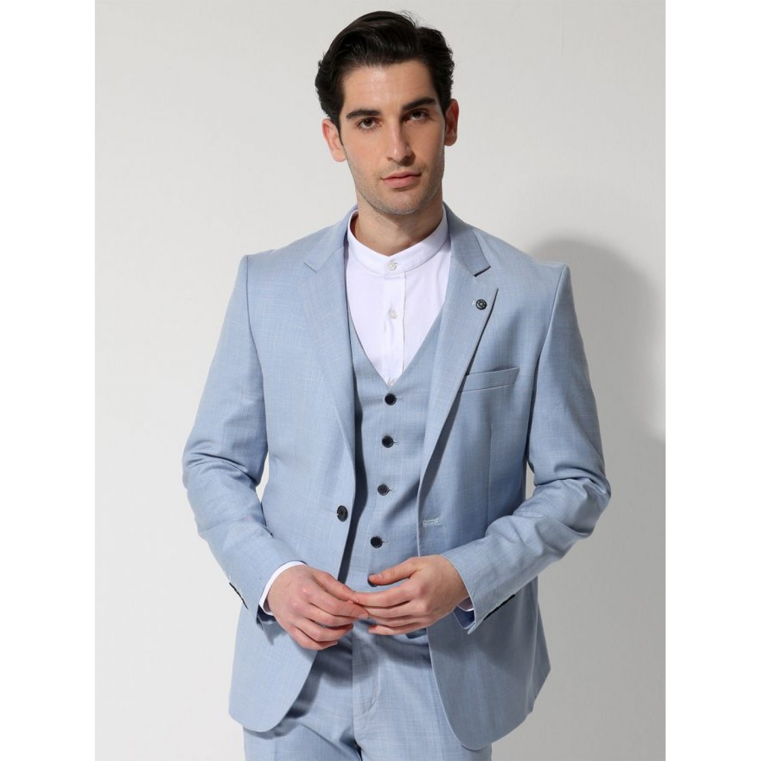 TRESOR Κοστούμι Με Γιλέκο ROMA 1698 Σιελ