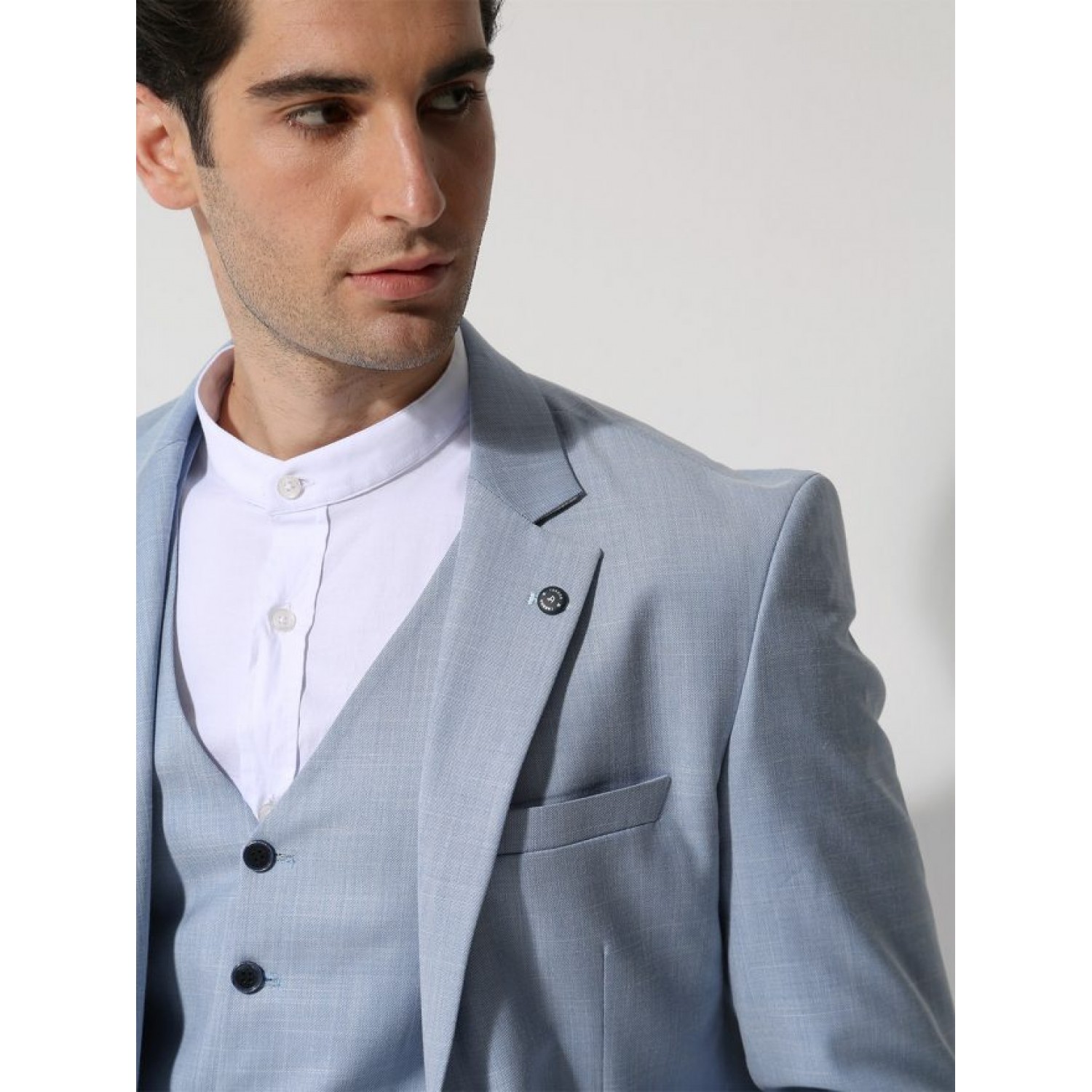 TRESOR Κοστούμι Με Γιλέκο ROMA 1698 Σιελ