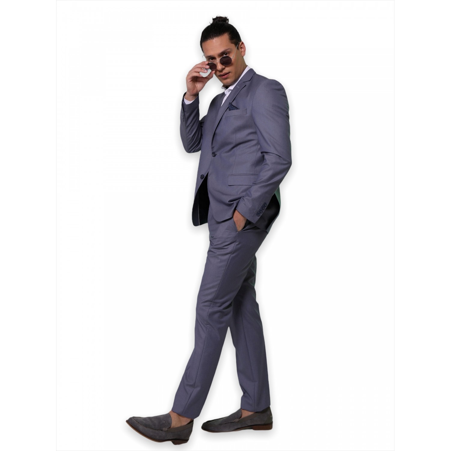 Ανδρικό κοστούμι σε Μπλε-Γκρι Alfio Tresor 1970