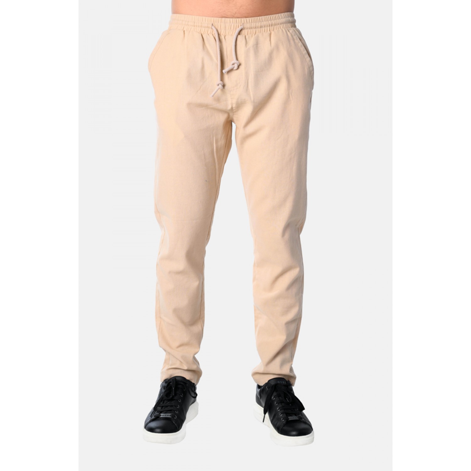 Life Style Butiken Σετ Λινό παντελόνι με πουκάμισο LS12548524 Μπεζ