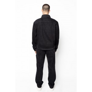 Life Style Butiken Σετ Jean παντελόνι με Jean jacket LS149631 Black