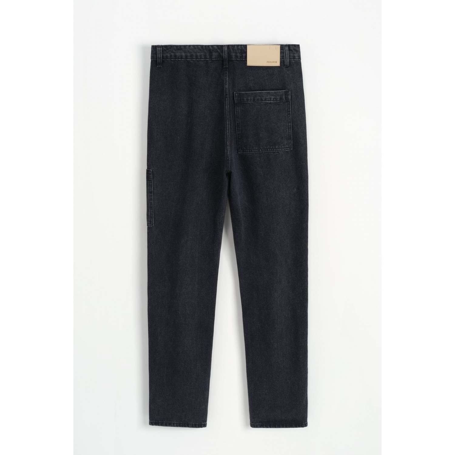 Life Style Butiken Σετ Jean παντελόνι με Jean jacket LS149631 Black