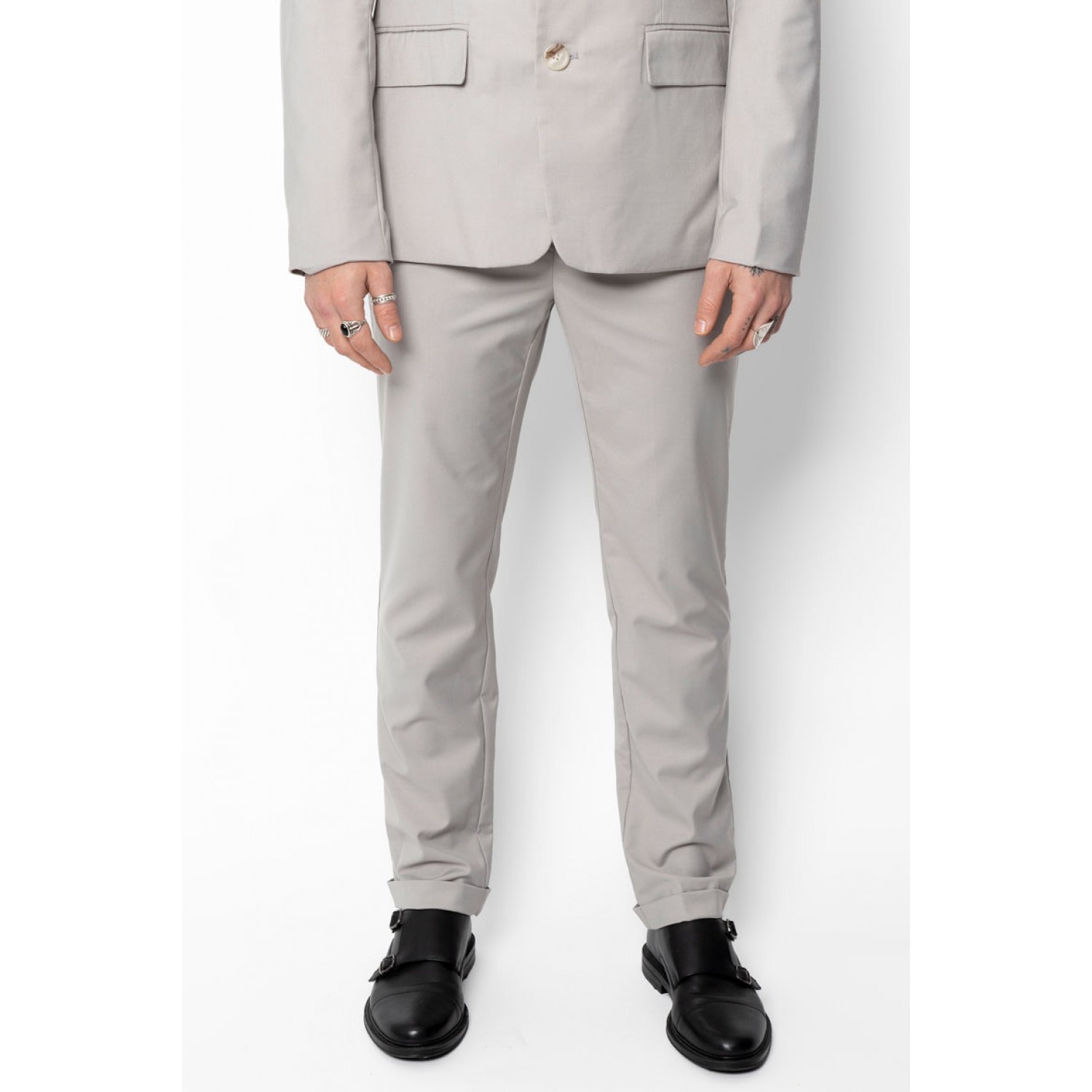 Life Style Butiken Ανδρικό Κοστούμι Slim Fit LS1FSX2125124 Γκρι