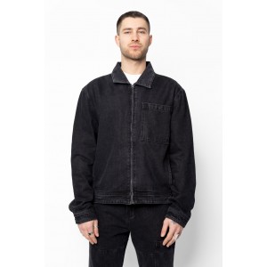 Life Style Butiken Σετ Jean παντελόνι με Jean jacket LS149631 Black