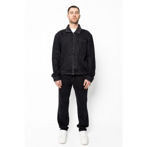 Life Style Butiken Σετ Jean παντελόνι με Jean jacket LS149631 Black