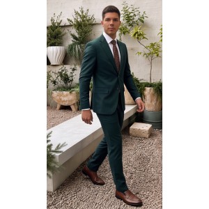 Life Style Butiken Ανδρικό κοστούμι Two-Pieces slim fit LS11020 GREEN Κοστούμια